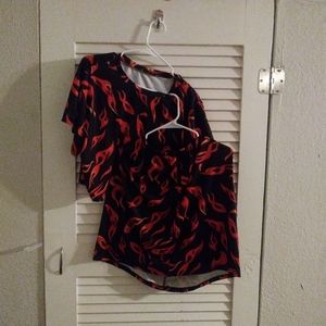 Fire! Skirt and Top Set NWOT